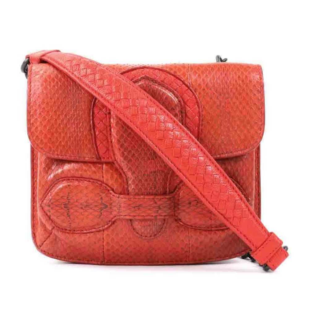 Bottega Veneta Red Bag Python Shoulder - image 2